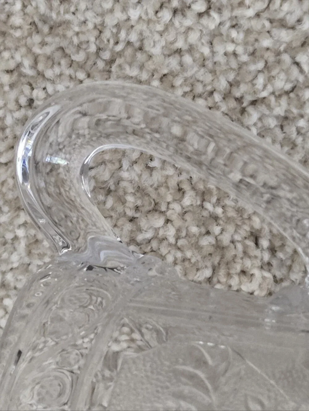Antique Pressed Glass Pedestal Pitcher - Bryce Brothers Willow Oak